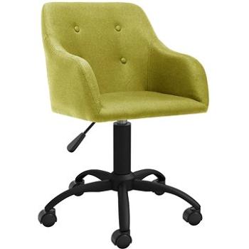 Otočná jídelní židle zelená textil, 3089432 (3089432)