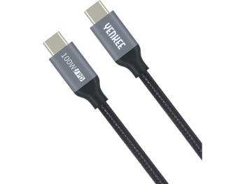 Kabel YENKEE YCU 323 BK USB-C/USB-C 3.1 1,5m Black