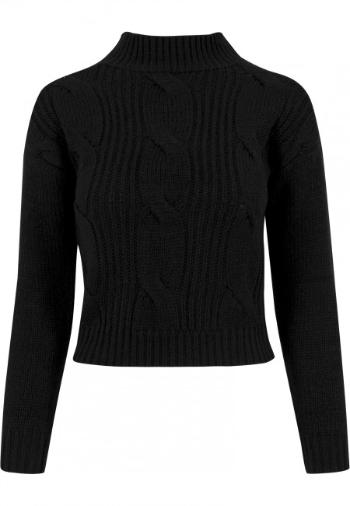 Urban Classics Ladies Short Turtleneck Sweater black - XL