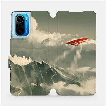 Flipové pouzdro na mobil Xiaomi Poco F3 - MA03P Oranžové letadlo v horách (5903516665624)