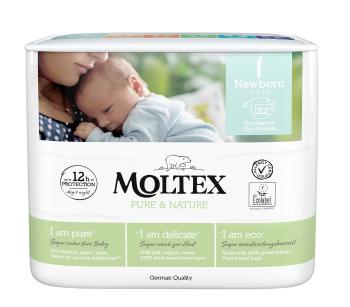 Moltex Dětské plenky Pure & Nature Newborn 2-4 kg 22 ks