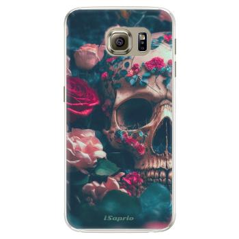 Silikonové pouzdro iSaprio - Skull in Roses - Samsung Galaxy S6 Edge