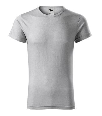 MALFINI Pánské tričko Fusion - Stříbrný melír | XXXL