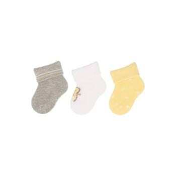 Sterntaler First socks 3-pack seahorse light grey melange