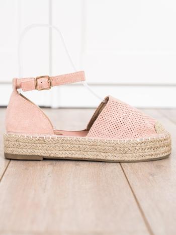 PUDROVÉ ESPADRILKY S PŘEZKOU NA ZAPÍNANÍ BL261P Velikost: 37