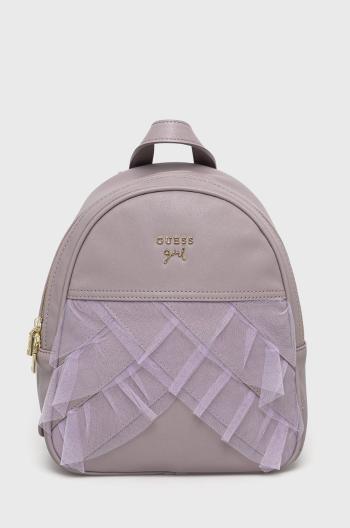 Dětský batoh Guess fialová barva, malý, s aplikací