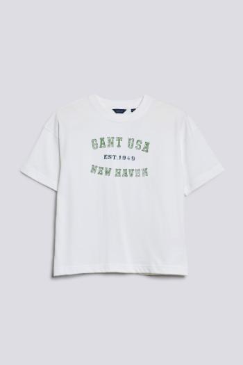 TRIČKO GANT D1. GANT USA SS T-SHIRT bílá 134/140