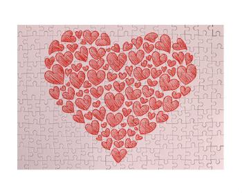 Puzzle A3 130 dílků Zamilované srdce