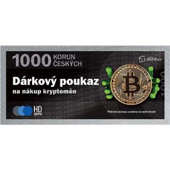 Elektronický poukaz na nákup Bitcoinu a dalších kryptoměn  v hodnotě 1000 Kč