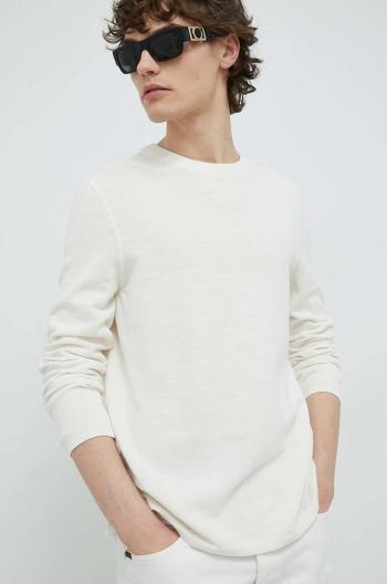 Bavlněný svetr Marc O'Polo pánský, bílá barva, lehký
