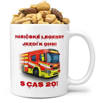 Hrnek Hasičské legendy – CAS 20 (Náplň hrníčku: Směs slaných oříšků)