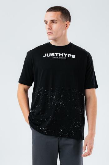 Bavlněné tričko Hype černá barva, s potiskem