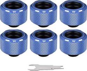 Tvarovka pro vodní chladič Thermaltake Pacific C-PRO G1/4 PETG Tube 16mm OD Compression - Blue (6-Pack Fittings)