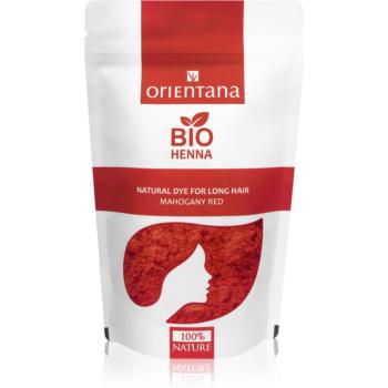 Orientana Bio Henna Long Hair pečující barva na vlasy odstín Mahogany Red 100 g