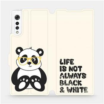 Flipové pouzdro na mobil LG Velvet - M041S Panda - life is not always black and white (5903516301690)