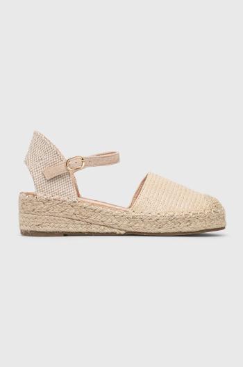 Espadrilky Answear Lab béžová barva, na platformě