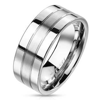 Šperky4U Pánský ocelový prsten - velikost 65 - OPR1406-8-65