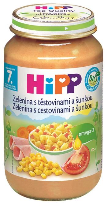 HiPP Junior BIO Zelenina s těstovinami a šunkou 220 g