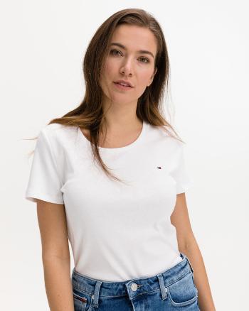 Tommy Hilfiger Slim Round Triko Bílá