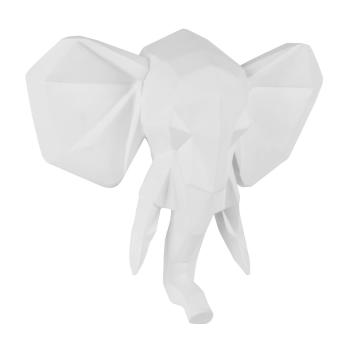Sada 2 ks: Nástěnná dekorace Origami Elephant – bílá