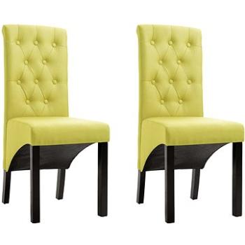 Jídelní židle 2 ks zelené textil (248990)