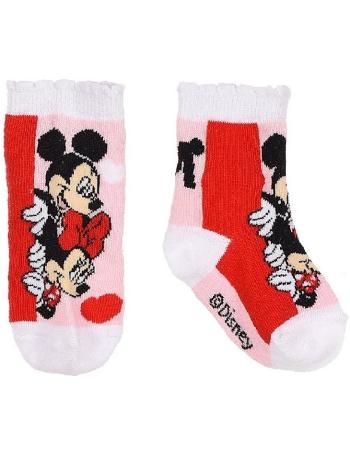 Disney minnie mouse - růžovo-bílé dívčí ponožky vel. 56/58