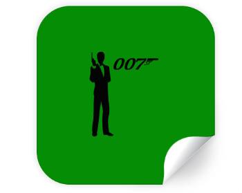Samolepky čtverec - 5 kusů James Bond