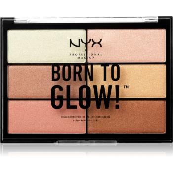 NYX Professional Makeup Born To Glow paletka rozjasňovačů odstín 01 6x4,8 g