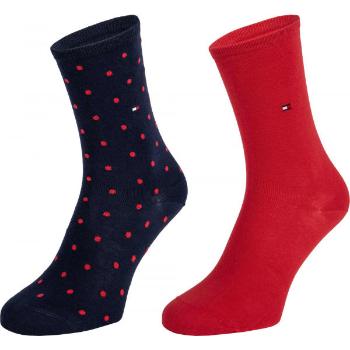 Tommy Hilfiger WOMEN SOCK DOT 2P Dámské ponožky, červená, velikost 39-42
