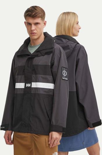 Bunda Helly Hansen černá barva, přechodná, oversize