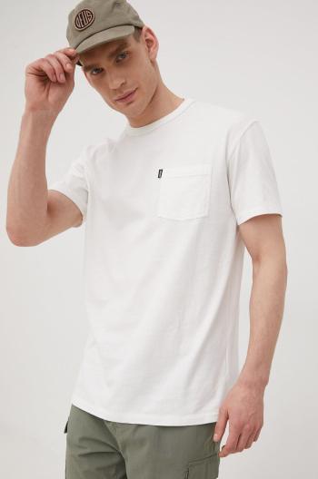 Bavlněné tričko Superdry bílá barva