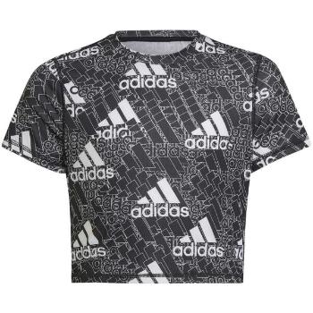 adidas BL TEE Dívčí tričko, černá, velikost 140