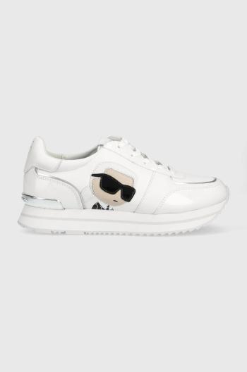 Kožené sneakers boty Karl Lagerfeld KL61930N VELOCITA II bílá barva