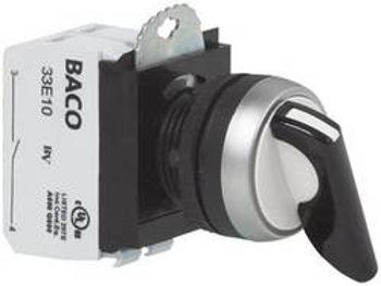 Otočný přepínač BACO L21MA03A (BAL21MA03A), 2x 45 °, 22,3 mm, 600 V, 10 A, černá