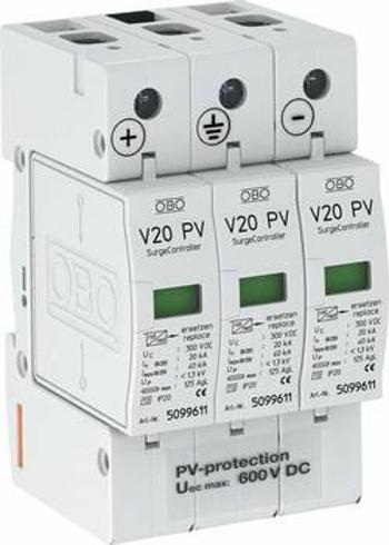 Svodič přepětí OBO Bettermann V20-C 3PH-600 5094605, 20 kA