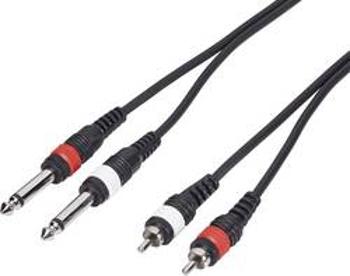 Double Line kabel 2x cinch (M) / 2x jack (M) 6,3 mm, 5 m