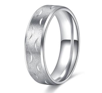 Ziskoun Prsten z vlnkami ve stříbrné barvě z chirurgické oceli SR000095 Velikost: 7