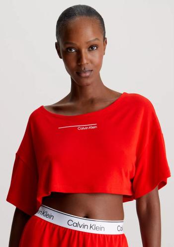 Dámský crop top Calvin Klein KW0KW02478 M Červená