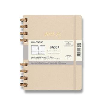 Diář Moleskine Spiral Academic 2023 SVĚTLE RŮŽOVÝ - týdenní/měsíční - tvrdé desky - XL 1206/5730119