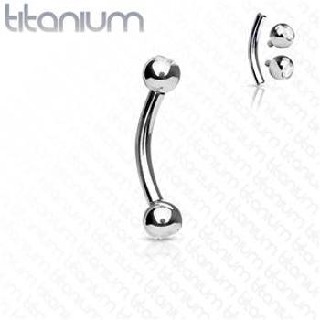 Šperky4U Piercing banánek vnitřní závit, zirkon - TITAN - TIT1011-16104
