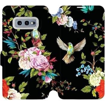 Flipové pouzdro na mobil Samsung Galaxy S10e - VD09S Ptáčci a květy (5903226814428)