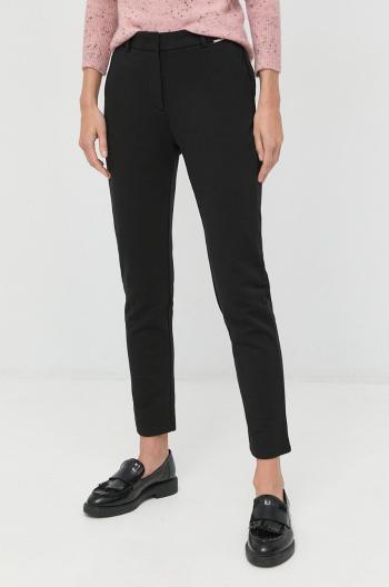 Kalhoty Liu Jo dámské, černá barva, přiléhavé, medium waist