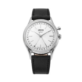 Vulcain Cricket President 36 mm - Silver - Black Plain