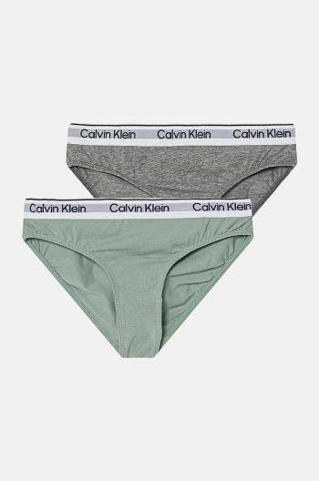 Dětské kalhotky Calvin Klein Underwear 2-pack zelená barva, G80G800711