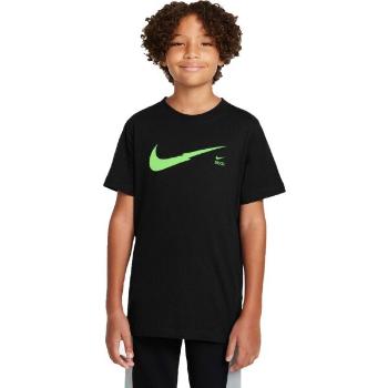 Nike NSW ZIGZAG SS TEE Chlapecké tričko, černá, velikost M