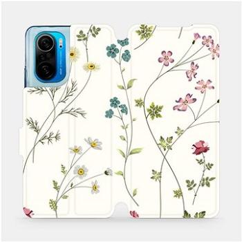 Flipové pouzdro na mobil Xiaomi Poco F3 - MD03S Tenké rostlinky s květy (5903516665761)