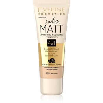 Eveline Cosmetics Satin Matt matující make-up se šnečím extraktem odstín 103 Natural 30 ml