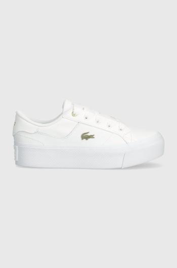 Sneakers boty Lacoste Ziane Platform Logo Leather bílá barva, 47CFA0005