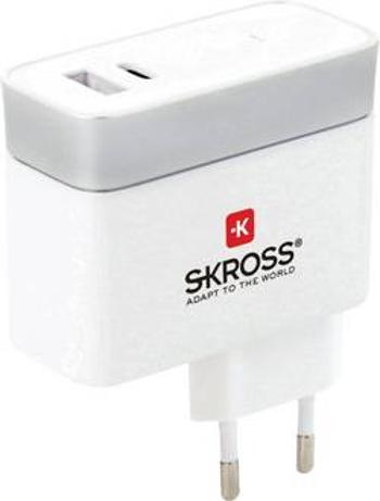 USB nabíječka Skross 2.800131, nabíjecí proud 5.4 A, stříbrná, bílá