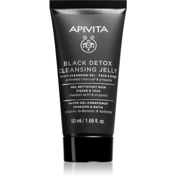 Apivita Cleansing Propolis & Activated Carbon čisticí gel s aktivním uhlím na obličej a oči 50 ml